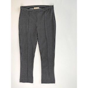Michael Kors Cropped Pants Black/White Check-Print‎
